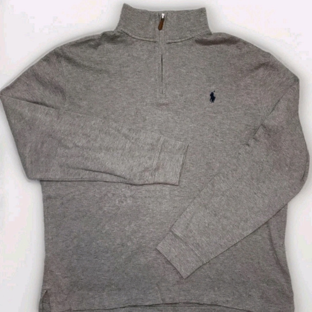 Polo by Ralph Lauren Gray Zip Up Sweater